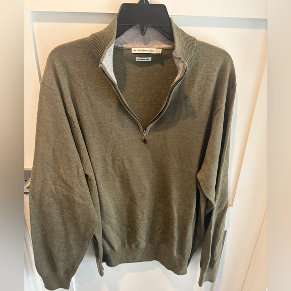 Peter Millar Other - Peter Millar Olive Quarter-Zip Pullover Sweater